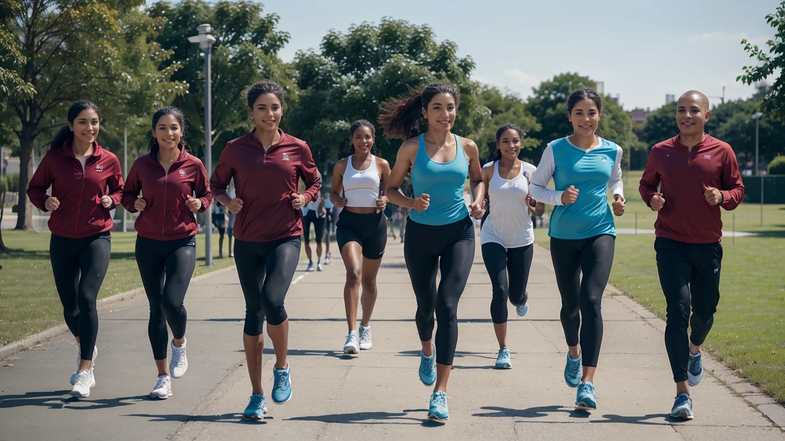 A weekly calendar with slots filled for cardio activities: brisk walking, running, and HIIT sessions. Each day should show different durations, with an overall weekly total highlighting 150 minutes of moderate and 75 minutes of vigorous activity.