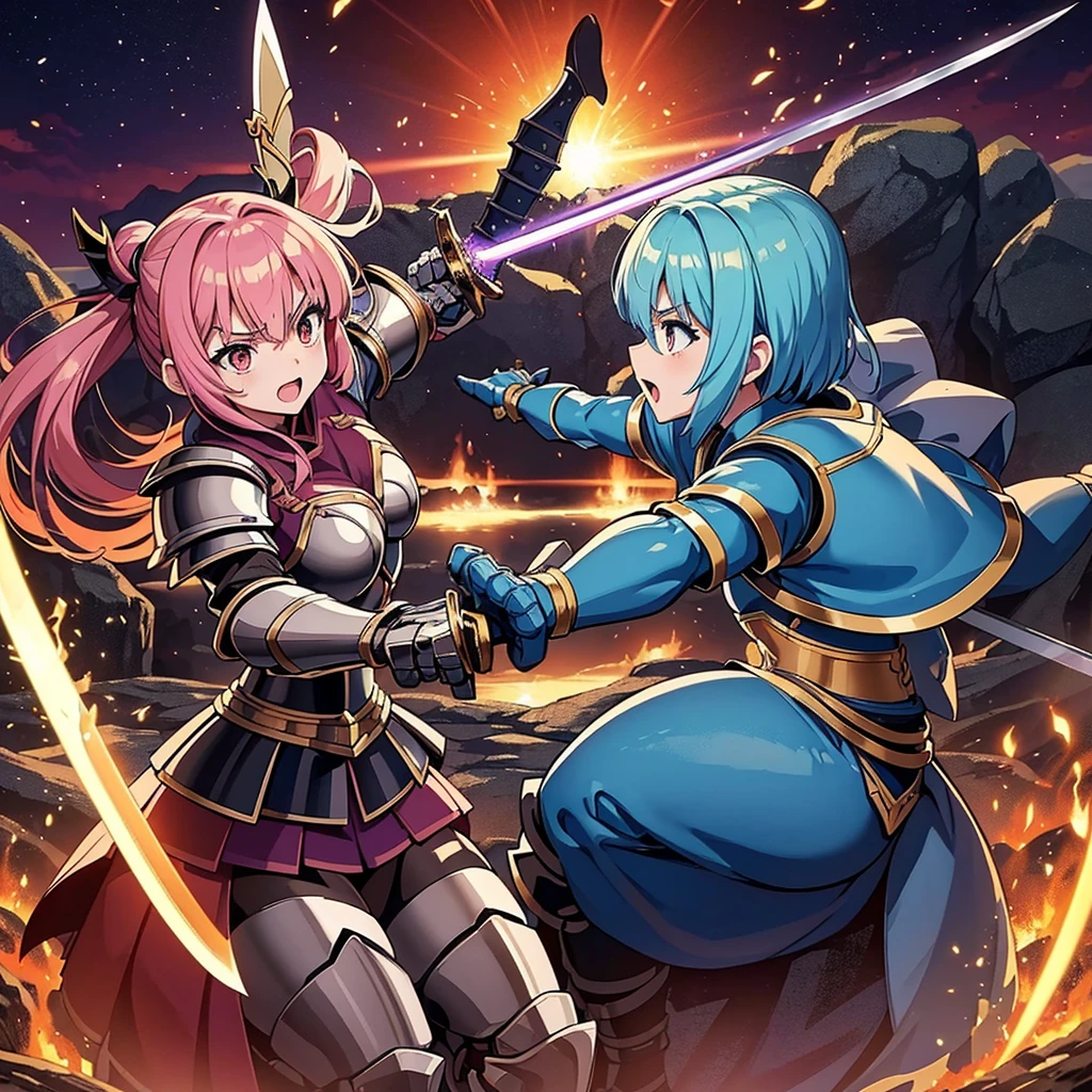 翼を持ったfairy warriorのイメージ ((fairy warrior))) Armor and swordを持って(((Armor and sword))) Confronting demons and monsters (((Fight demons and monsters ))) Monsters on the scene, Highest quality 8K Ultra detailed