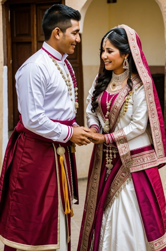 Peruvian couple getting married