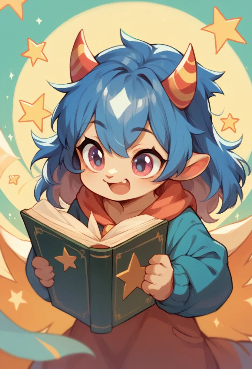 A cute baby, holding a book in his hand, The 48 Laws of Power