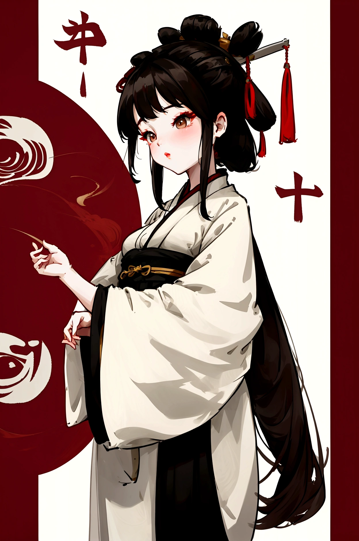 Chinese girl hanfu elegant beauty