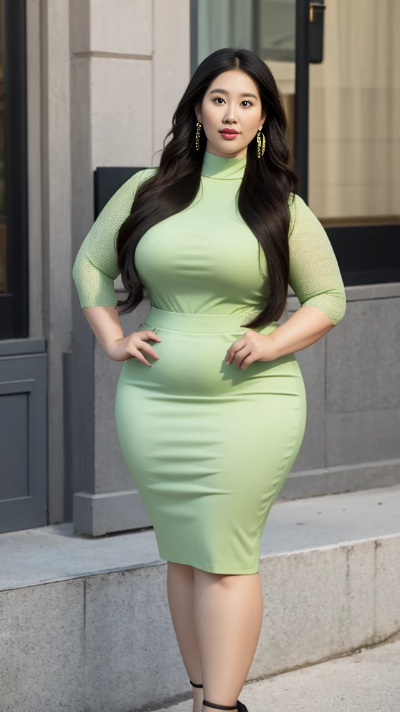 Twin sisters on the street,Two fat women,Very fat,Very fat,Pink and green floral dress (No cleavage),thigh, cosmetic, Outdoor sports, earrings, necklace, turtleneck sweater, High target Neck Knit Bodycon Skirt,full-body shot,Two Asian Japanese women,18 years old,big eyes,elegant temperament elegant temperament,The skin is smooth and white(masterpiece:1.2, best quality), Practical, (The real situation,20 years old, Intricate details, Depth of Field,High target neck clothes), careful, The content is very detailed, This is a perfect face, Perfect body, Large Model, Mature woman, High target,Black mesh garter stockings,8K,best quality, masterpiece, Ultra-high resolution,(lifelike:1.4), original photo, Stay focused, detailed, dramatic, Two exquisite beautiful women, (tall and straight:1.1),(Fat goddess desetallic high collar,High target collar fitted skirt),half butterfly earrings, double ring necklace, (:1.05), (35 years old, : 1.4),Long curly hair, Dynamic Angle, Beautiful graphics, Short skirt and fishnet stockings,High target heel