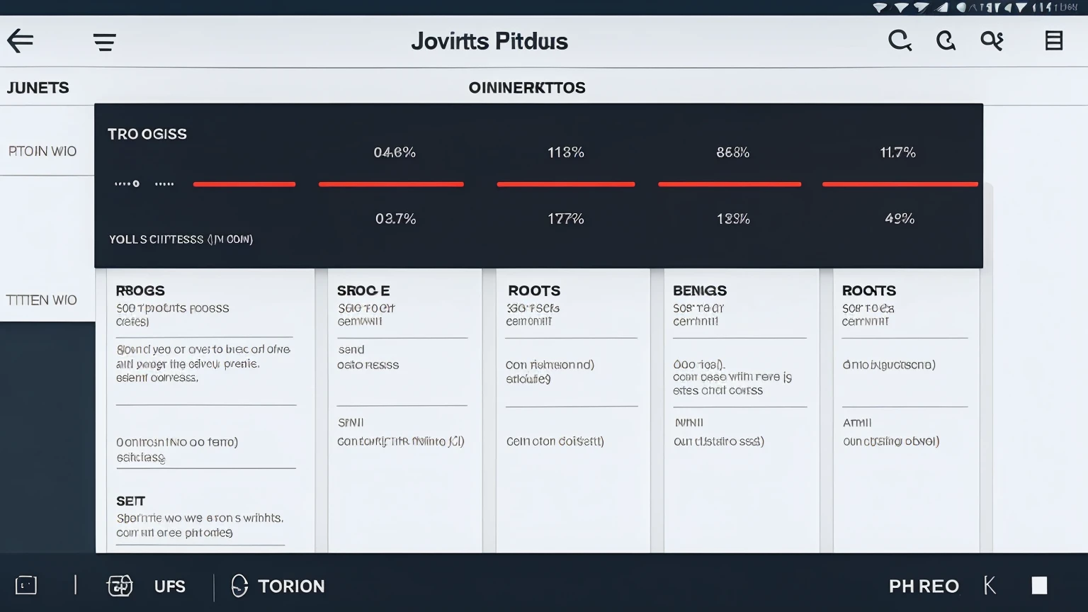 A fitness journal or app showing a progress chart over weeks, with increasing durations and intensities of cardio workouts.