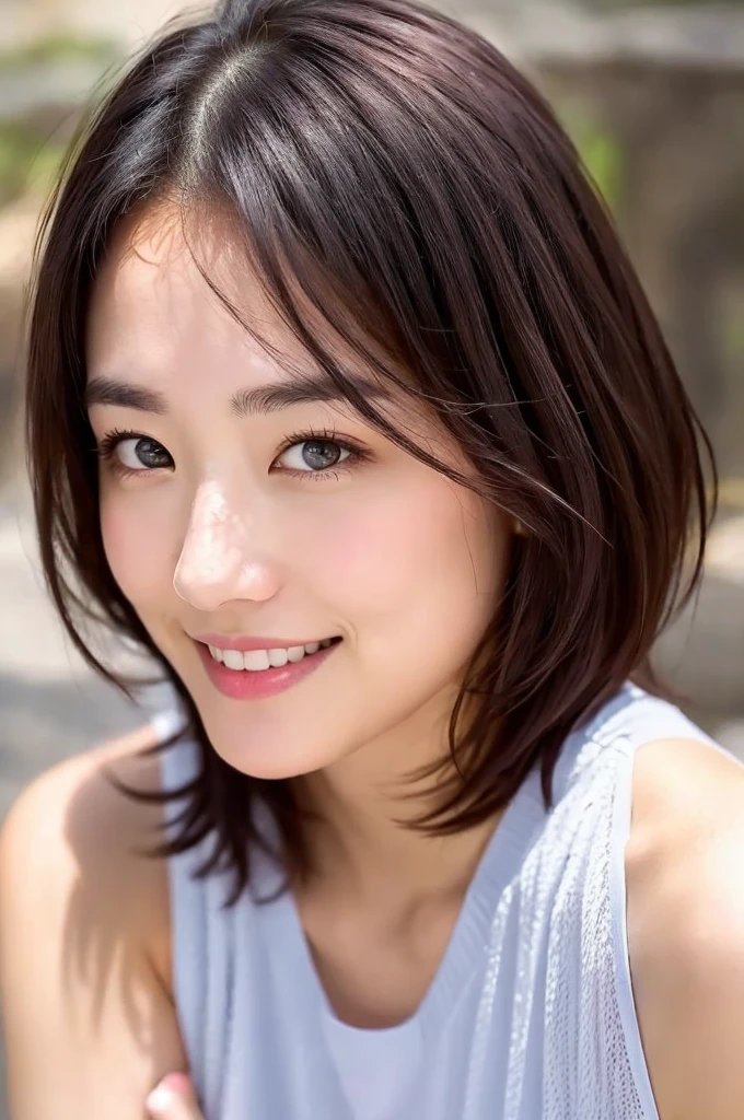 You are a professional photographer。future、Beautiful Eyes、 ((Highest quality)), Clear contours, Woman with beautiful face, (((One Girl,alone))), ((Beautiful Eyes)), Sex Appeal,Albedo and Specular Maps、Accurate simulation of lightweight material interactions、Light Smile、perfect body,Thighs、Short Hair、(sexy)