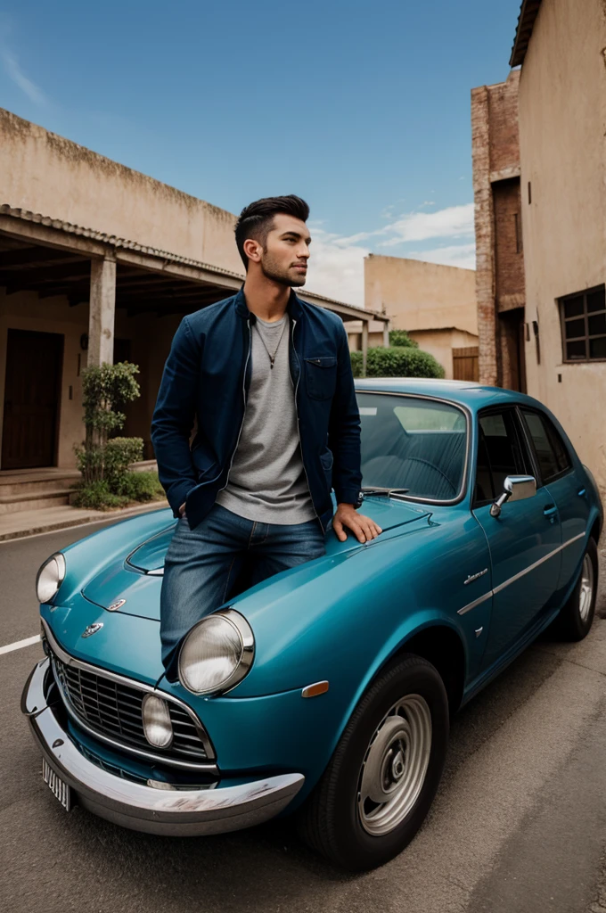 A men with car