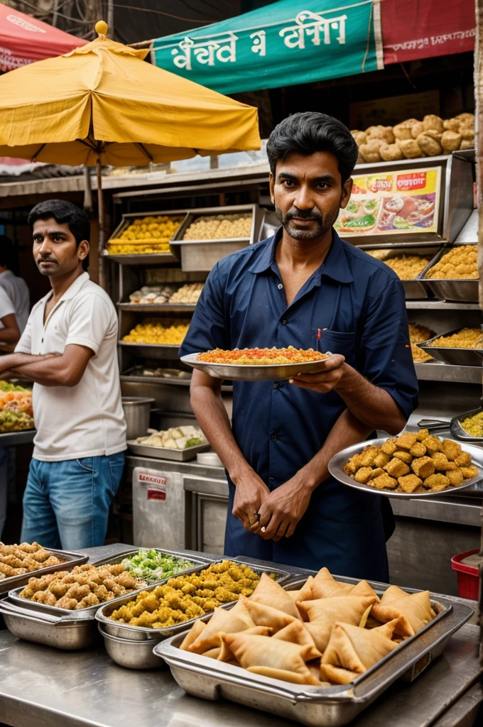 Setting:  A street vendor stall in India, likely in the evening based on the time, 18:16.

Characters: The stall owner, who is described as "Lalchi Samosawala" which translates to "Greedy Samosa Seller" in Hindi.

Objects: Samosas, which are a type of fried or baked pastry with a savory filling.

Possible Story Prompts:

Write a story about the "Lalchi Samosawala" and his reputation. Is he truly greedy, or is there more to the story?
Describe a day in the life of the "Lalchi Samosawala" selling samosas on the street.
Write a story from the perspective of a customer who comes to buy samosas from the "Lalchi Samosawala".