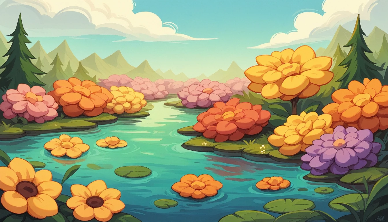 Immerse yourself in the dreamy ambiance of a vast lavender field bathed in the warm hues of a setting sun. Rows of fragrant lavender stretch to the horizon, creating a sea of purple blooms. Fluffy clouds painted in shades of pink and orange float lazily overhead, reflecting in a nearby pond. Bees buzz busily among the flowers, adding to the idyllic charm of this picturesque rural landscape.