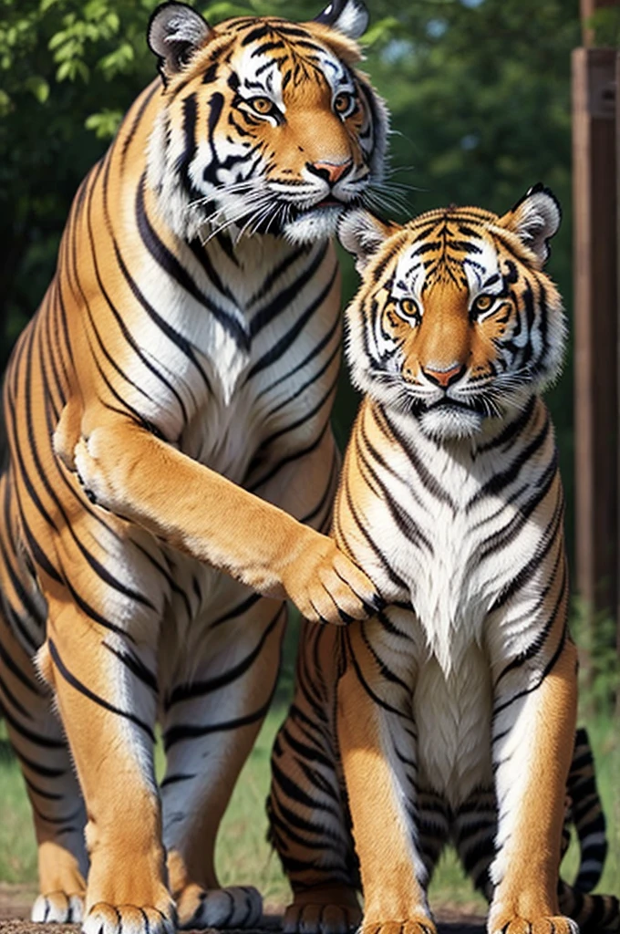 Tiger asking for hug, facefocus