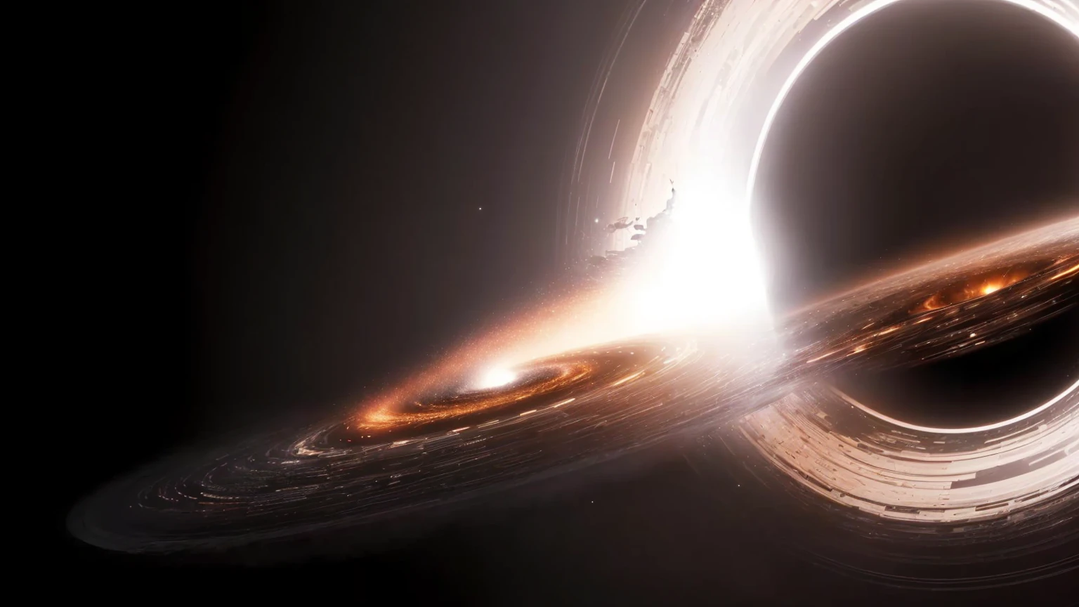 Enter a black hole, An interstellar vortex traveling through time and space