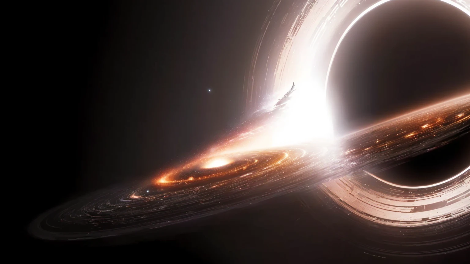  Enter a black hole, An interstellar vortex traveling through time and space