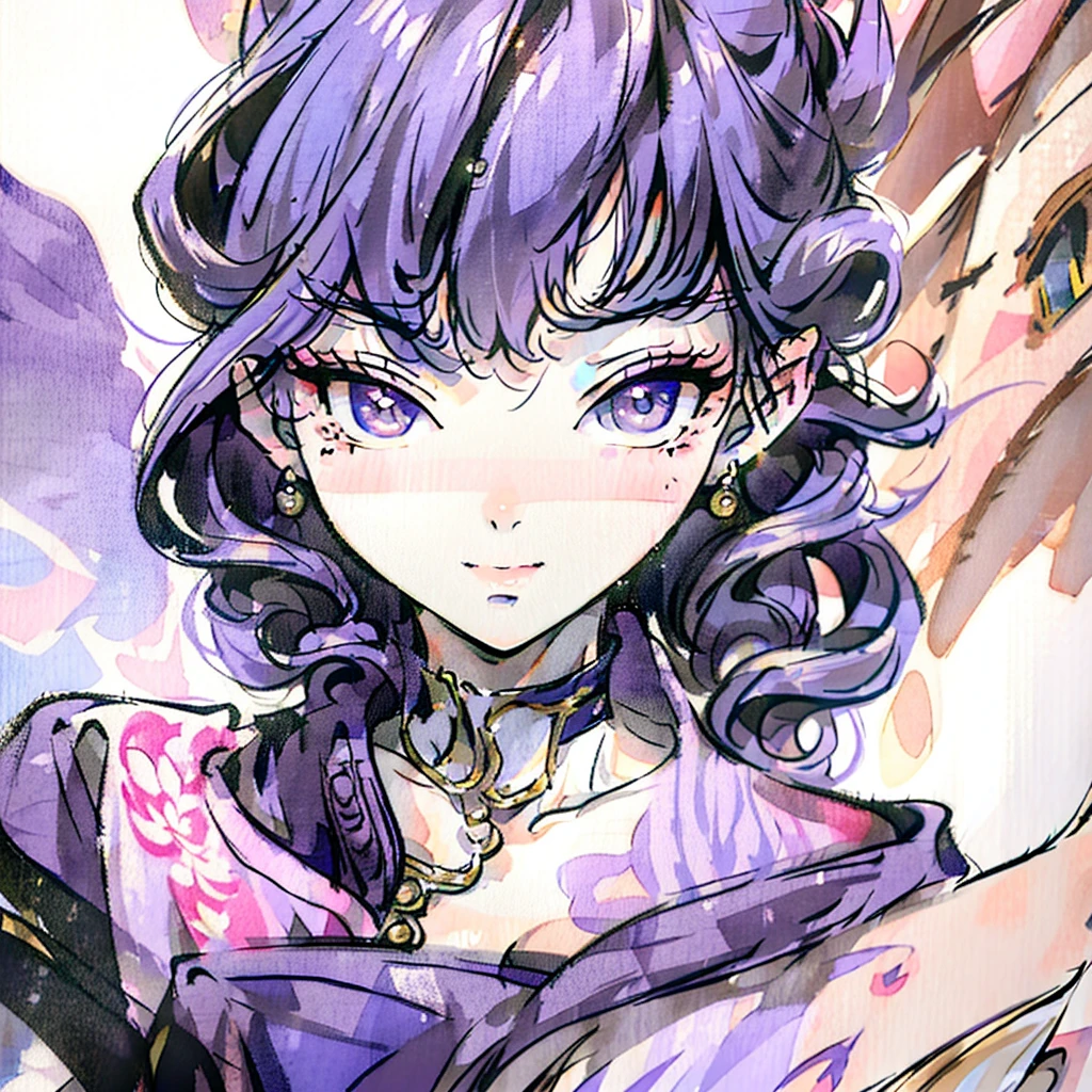 beautiful detailed girl, 1girl, purple hair, purple eyes, large breasts, (best quality,4k,8k,highres,masterpiece:1.2),ultra-detailed,(realistic,photorealistic,photo-realistic:1.37),extremely detailed face and eyes,long lashes,sakura matou,intricate details,vibrant colors,cinematic lighting,dramatic shadows,fantasy art,digital painting,illustration