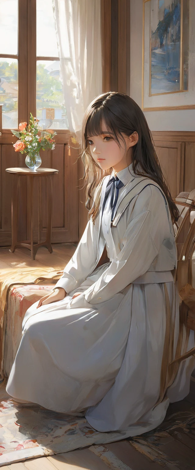 (masterpiece, Highest quality:1.2), One girl, alone,15 years old