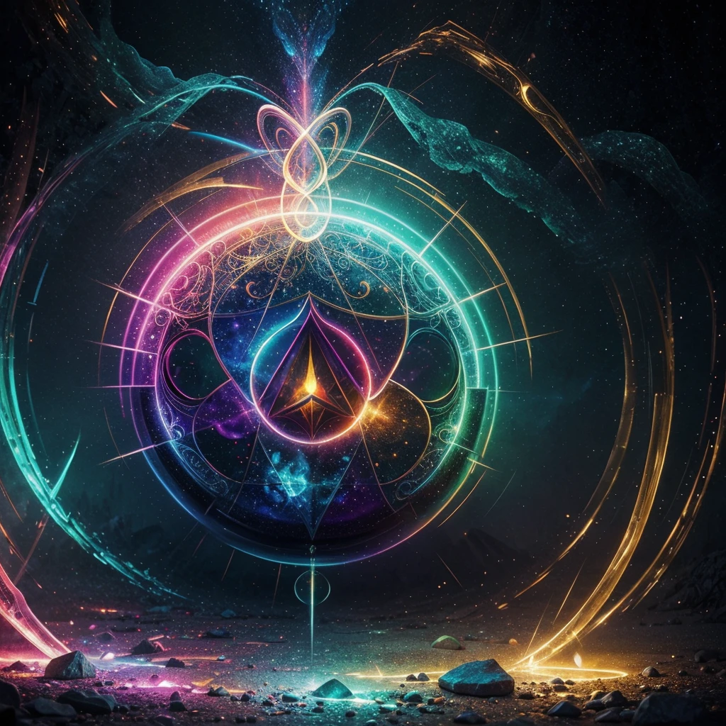 Email Alchemy depicted in a whimsical and colorful fantasy art style, mystical elements, glowing effects, enchanting atmosphere, vibrant colors, detailed textures, magical composition --s 120