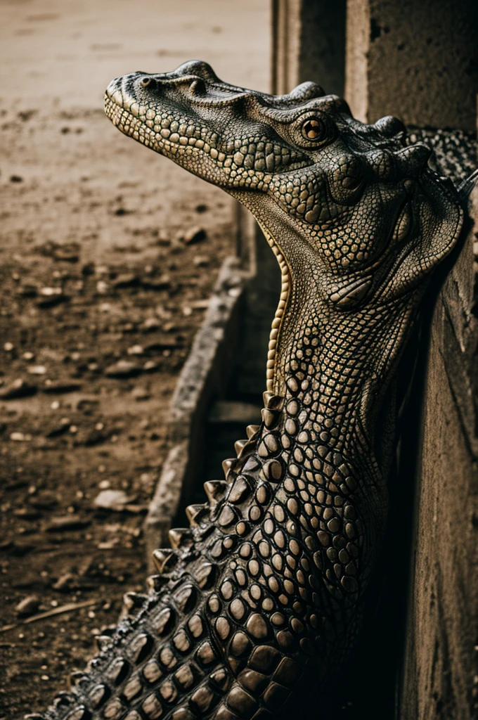 crocodile headed person