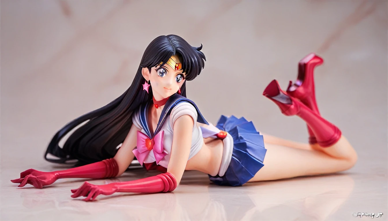 (masterpiece, best quality), Sailor mars, Sailor mars clothes, Sailor mars hairstyle, pinup pose, cute