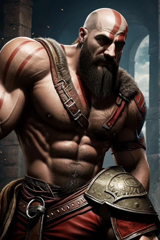 Create an image of Kratos as a dog (Beautiful)