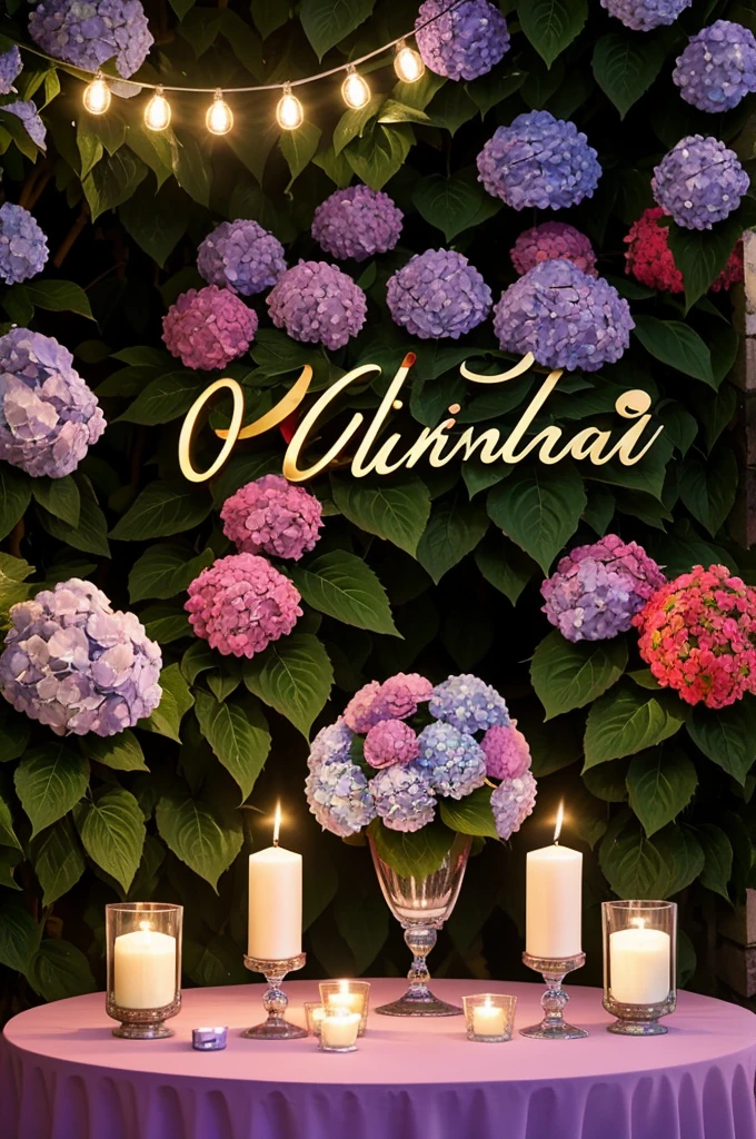 logo para marca llamada teNzha. Mix hydrangea with bougainvillea and candle. elegant colors. Appealing to the public. original teNzha name letters. logo