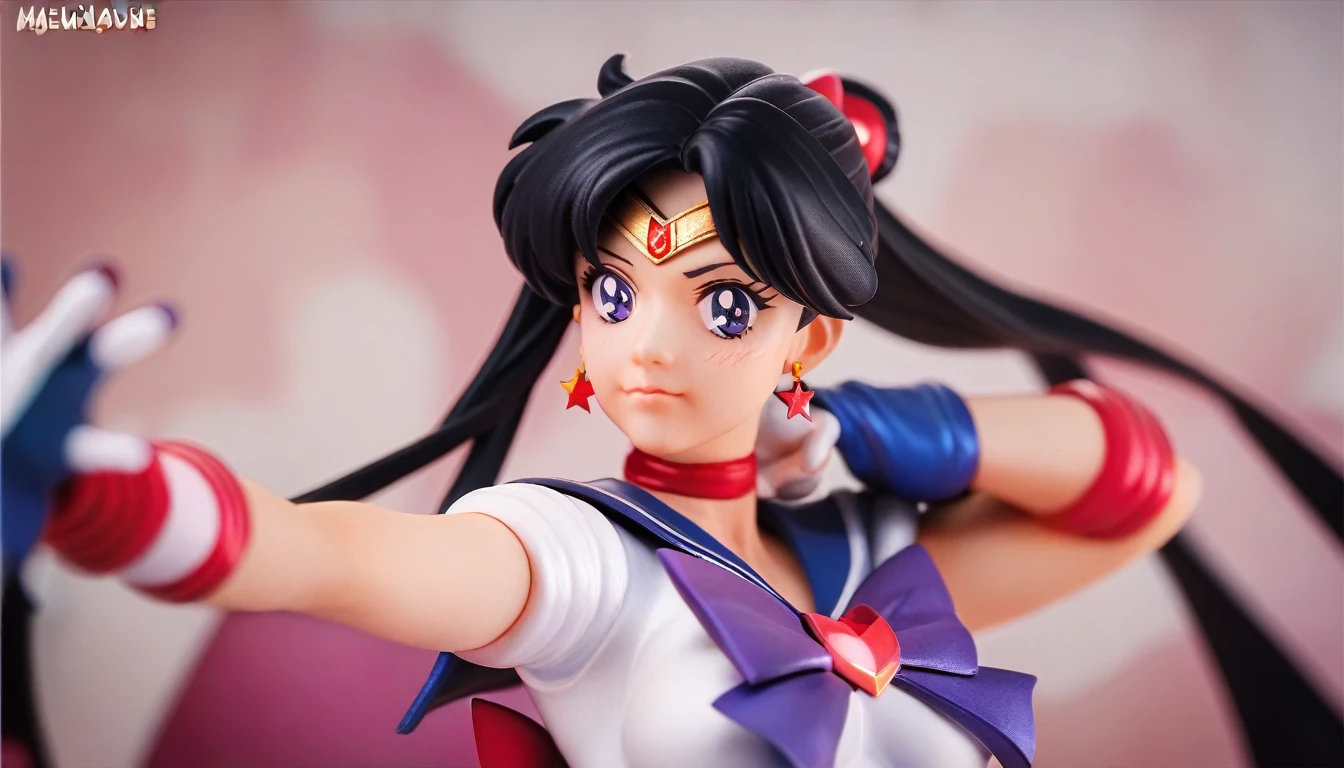 (masterpiece, best quality), Sailor mars, Sailor mars clothes, Sailor mars hairstyle, pinup pose, cute