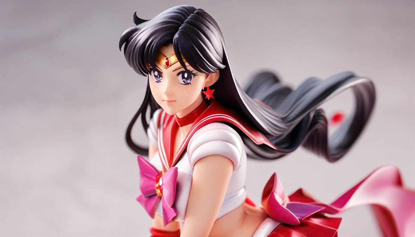(masterpiece, best quality), Sailor mars, Sailor mars clothes, Sailor mars hairstyle, pinup pose, cute