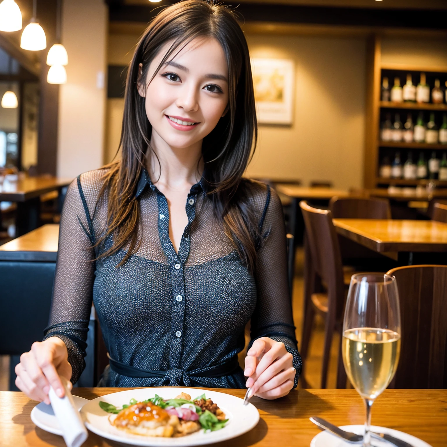 ((Highest quality、8K、masterpiece:1.3))、Yuuko Araki、slimカップル、Pink rubber、modelカップル、(Realistic, Intricate details:1.2), full-course dinner、Wine Party、Amazing view of the sunset sky and clouds、A bright smile、The wonderfulness of smile、Bright image、The beauty of wine, Beautiful Face, blue eyes, The light shines on your face, Blushing, short hair,Bright Face、 (Age 37), 39 years old, red wine 、Appetizers、Italian food、Wine bottle、Champagne、sparkling wine、Two beauties、Brown Hair、Shortcuts、Long sleeve shirt、dress、Beautiful woman 1, (slimな顔), (The body is slim), (Brown Hair), (Shortcuts), cheeks turn a little red,Attractive beauty、restaurant, In a prominent place (From the waist up) Nova Frog Style, actress, model, Upper Body, White wine, slim, wine glass, 中央に置かれたwine glass, smile, (smile: 1.15), Beautiful fine grain, Depth f/2,saturation, High Contrast, Strong light and shadow,Moist Body:1.5、3D texture、Delicate eyes、Brown Hair、The hair is very shiny、