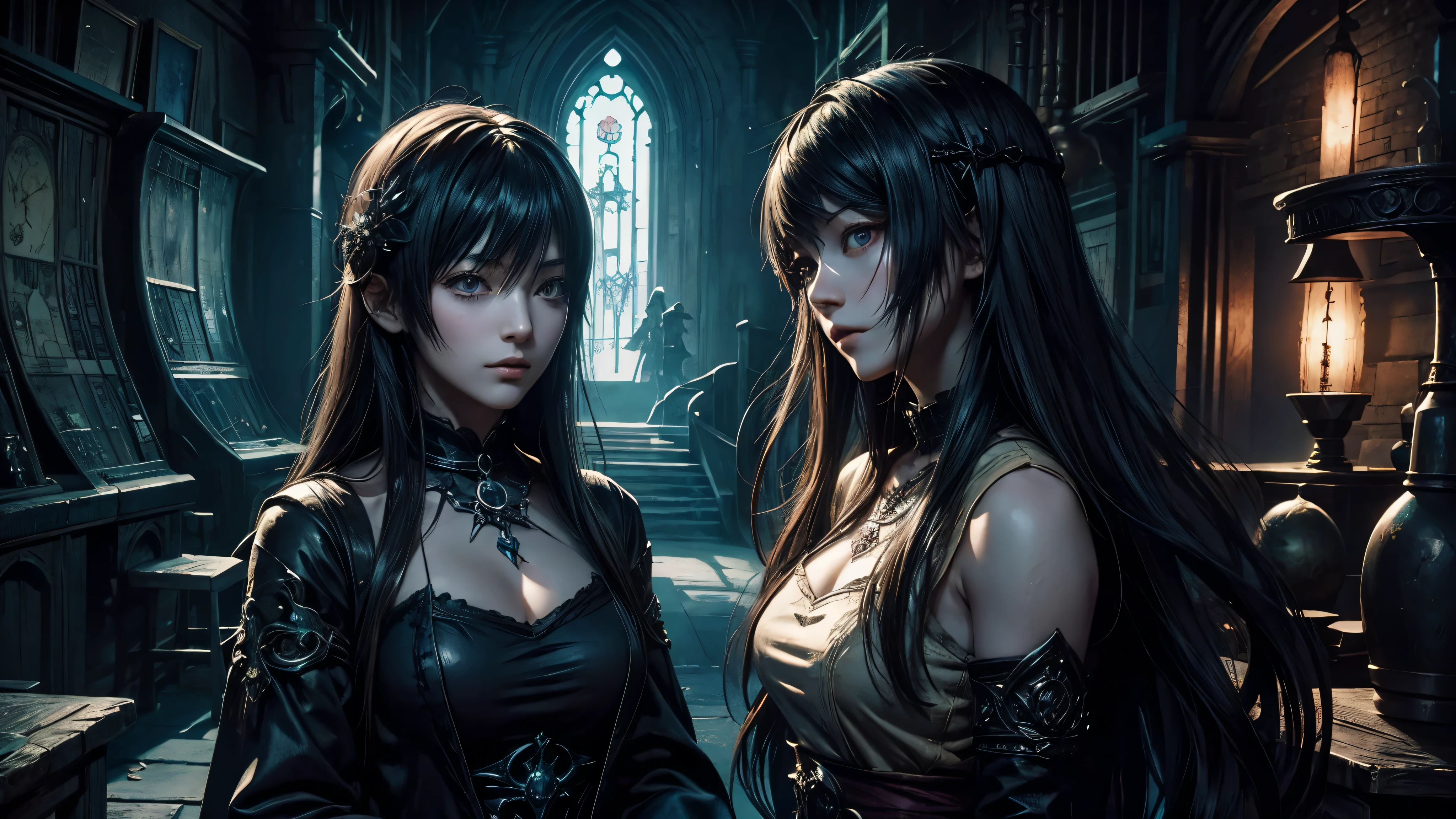 (Couple of Alchemists) She is an adult and has a voluptuous body. He is a shy and frail young boy. (Dark Fantasy) (Fatal Frame)