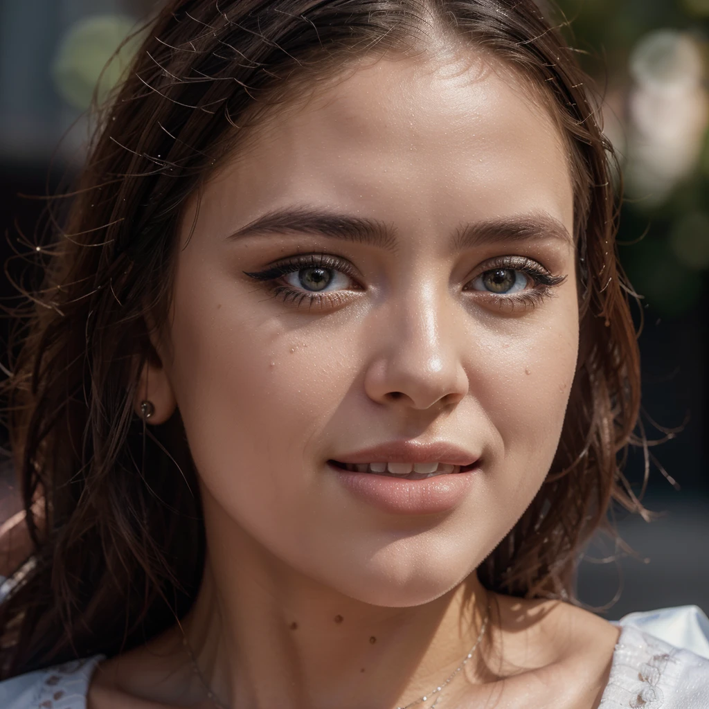 a beautiful girl, 1girl, cute, laughing, black jeans, white gorgeous top, new york city, detailed face, detailed eyes, detailed lips, detailed nose, longeyelashes, (best quality,4k,8k,highres,masterpiece:1.2),ultra-detailed,(realistic,photorealistic,photo-realistic:1.37),HDR,UHD,studio lighting,ultra-fine painting,sharp focus,physically-based rendering,extreme detail description,professional,vivid colors,bokeh,portrait