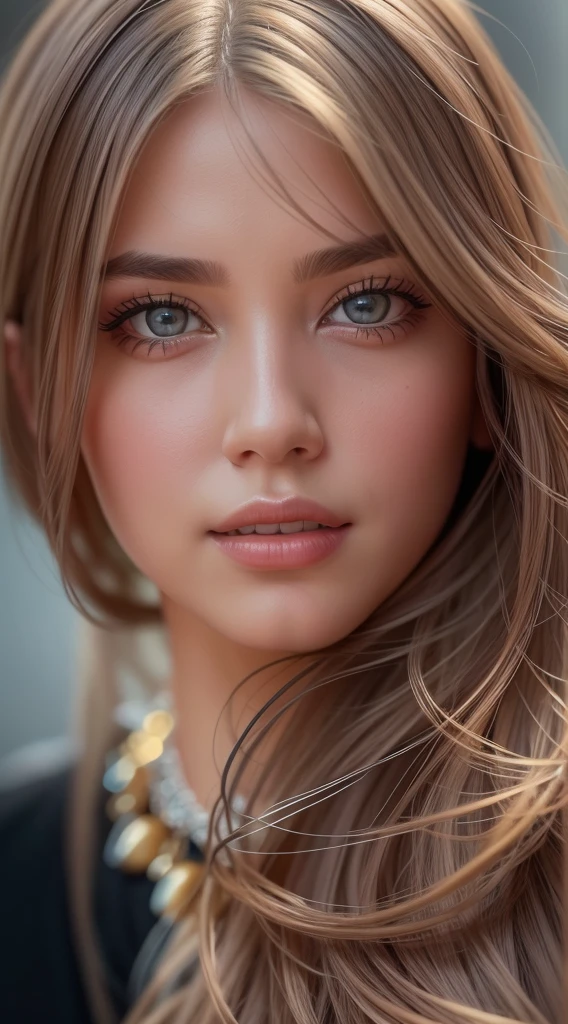 a close up of a woman with long hair and a necklace, gorgeous attractive face, attractive female face!!!, very very very beautifull face, attractive beautiful face, extremely beautiful face, very beautiful face, beautiful eyes and face, perfect face and eyes, feminine beautiful face, perfect face ), gorgeous face, beautiful face!!, beautiful shape of face and body, beautiful delicate face