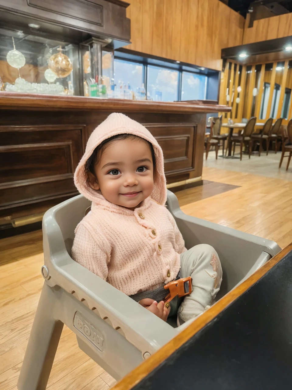 Baby yodah (grogu:1.1), Dress up as captain Marvel ,smile, cute,fantasy scene, skin realistic,ultra realistic,full body,stand in the middle of the frame, (hyperrealism:1.1),(detailed:1.2)