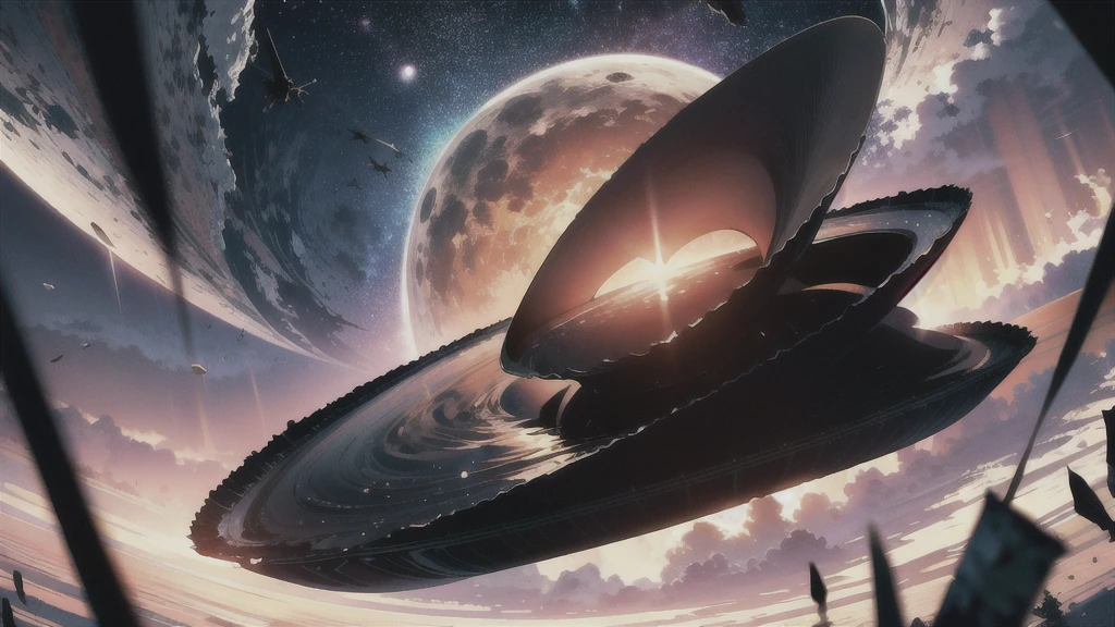 ridiculous resolution, high resolution, (masterpiece:1.4), super detailed, space, floating, --v 6, black hole in the sky