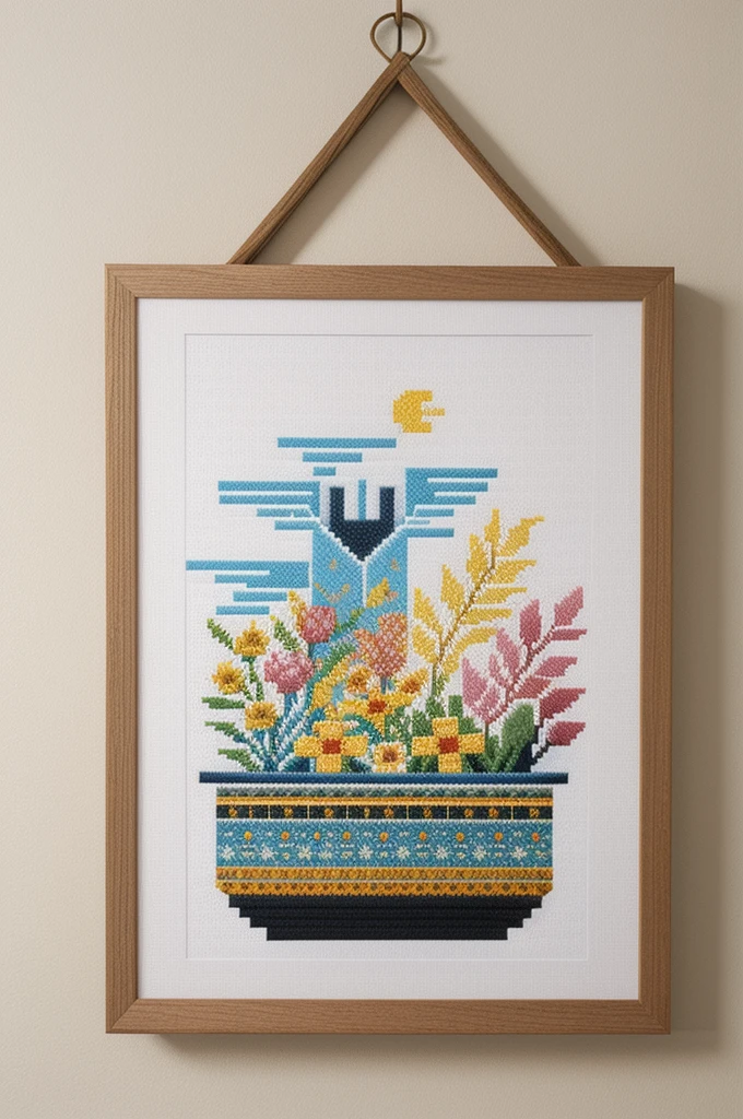 cross stitch pattern, pixelart