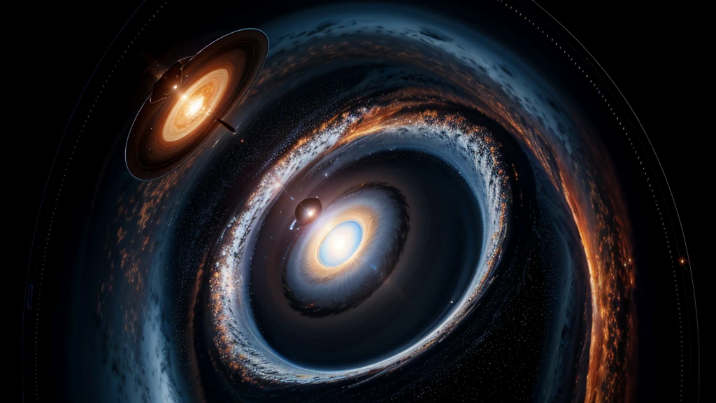 ((Best Quality)), (Masterpiece)), (Details: 1.4), 3D, Absurd Resolution, High Resolution, (Masterpiece: 1.4), Ultra Detailed, Black hole in the sky with star