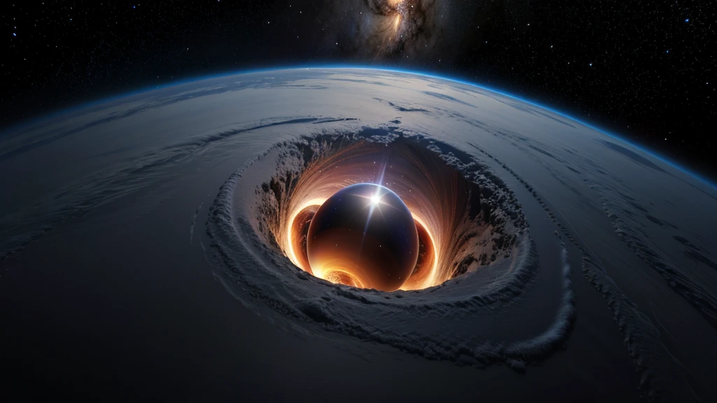 ((Best Quality)), (Masterpiece)), (Details: 1.4), 3D, Absurd Resolution, High Resolution, (Masterpiece: 1.4), Ultra Detailed, Black hole in the sky with star