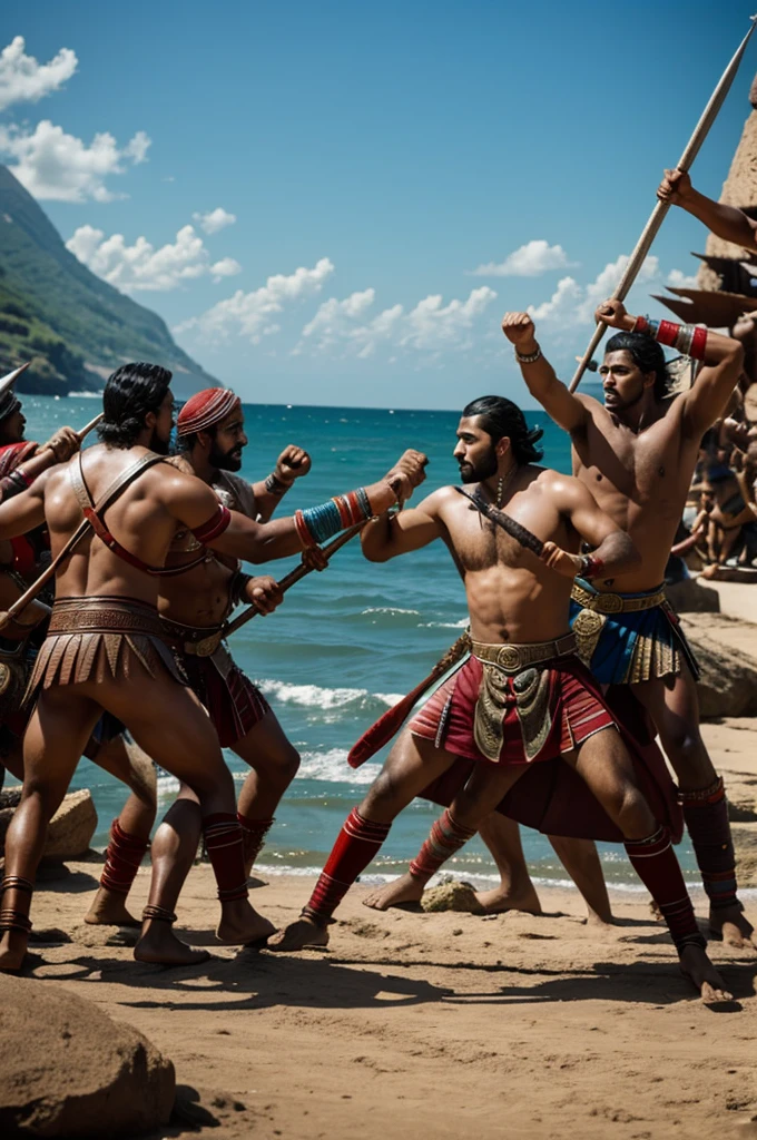 Indians fighting with Atlanteans