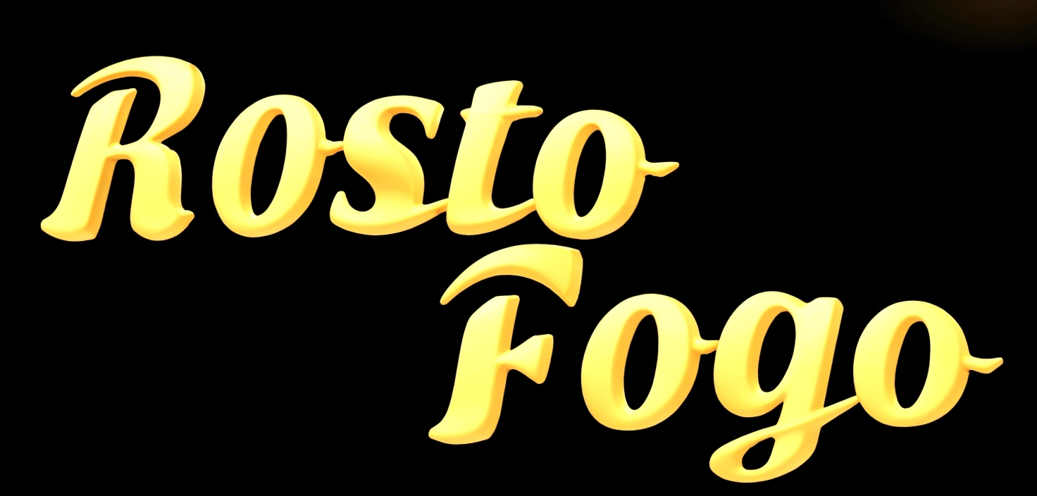 Rosto Fogo in gold font,3d,Strong texture,Ultra Detailed,metallic feel,Golden,3d,HD,8K