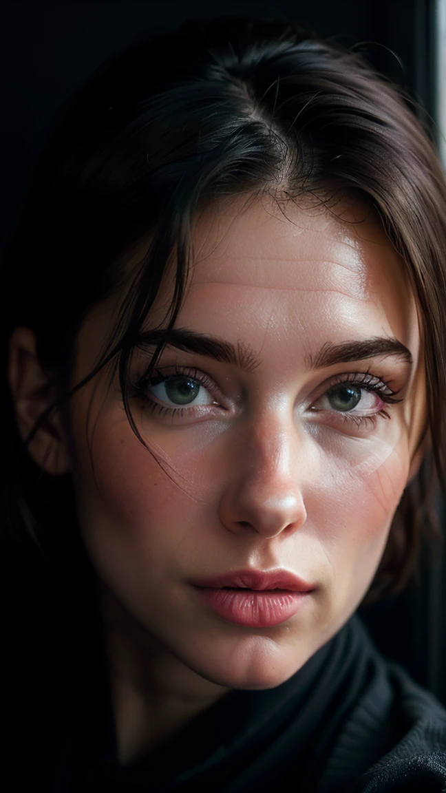 (((ultra realistic))) photo, head of'artwork, Superior quality, (pale skin), (Visage et yeux Ultra detaileds:1.3), 1 fille, adulte, in a dress, ((Maquillage pour les yeux, mascara rose)), ((detailed fake lips)), ((rose wavy hair)), ((Elegant hairstyle)) , (natural boobs), (slender waist). ((posing, mains sur la poitrine)), Photo shoot, (gentle) lighting, (The play of light and'shadows), depth of field, bokeh, (attention particulière aux détails de la peau: 1.2), Detailed leather texture, pores on skin. (Erotic atmosphere of the setting. Color range - purple, rose, Tonnes), rd, ((grain de film)), ((des rayons)), (dazzle), ((high waisted portrait)) , Ultra detailed,