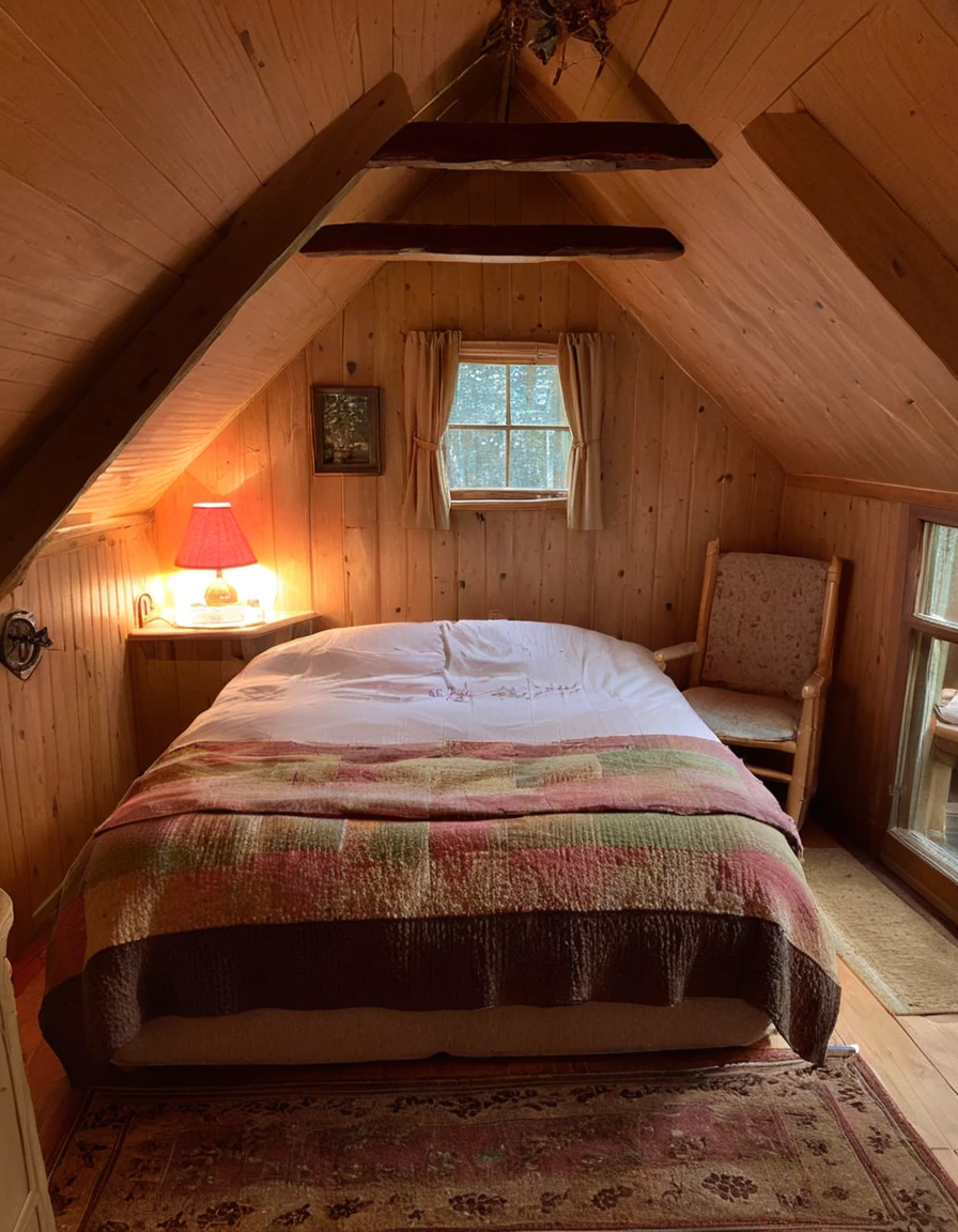 bedroom with room, cozy room, cozy treehouse bedroom, small bedroom, cozy place, cozy bed, cottagecore hippie, thomas kinkade. cute cozy room, in an attic, cottagecore, cozy and peaceful atmosphere, pleasant cozy atmosphere, cottagecore!!, cabin in the woods