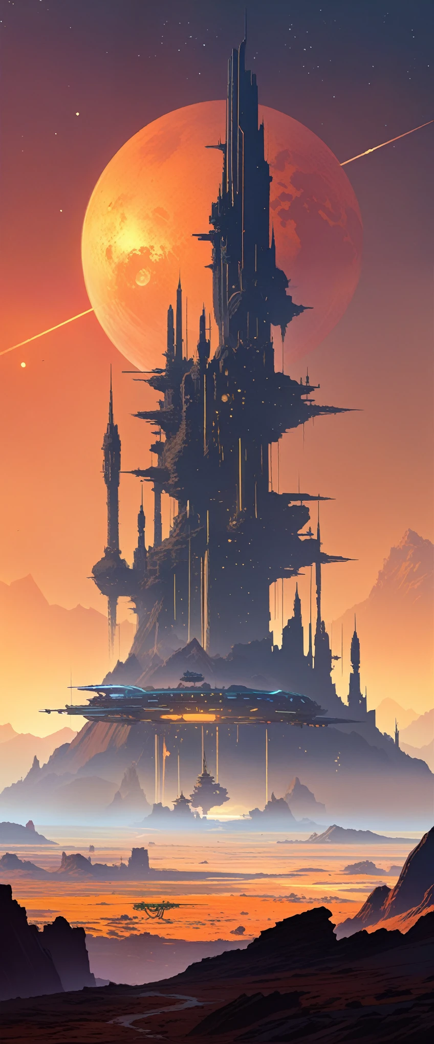 a beautiful painting of 荒原 by John Harris,
Trending on artstation.Random photos taken during travel，Radiant Wasteland，Radiant Luminescence