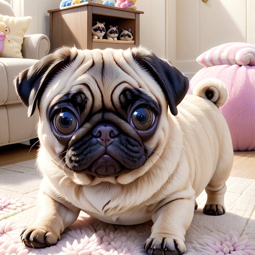 Modison Disney, Pug  born from a pug father and a cat mother