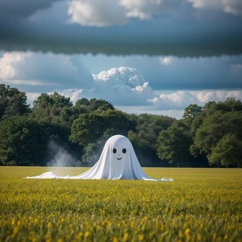 Ghost floating in the field