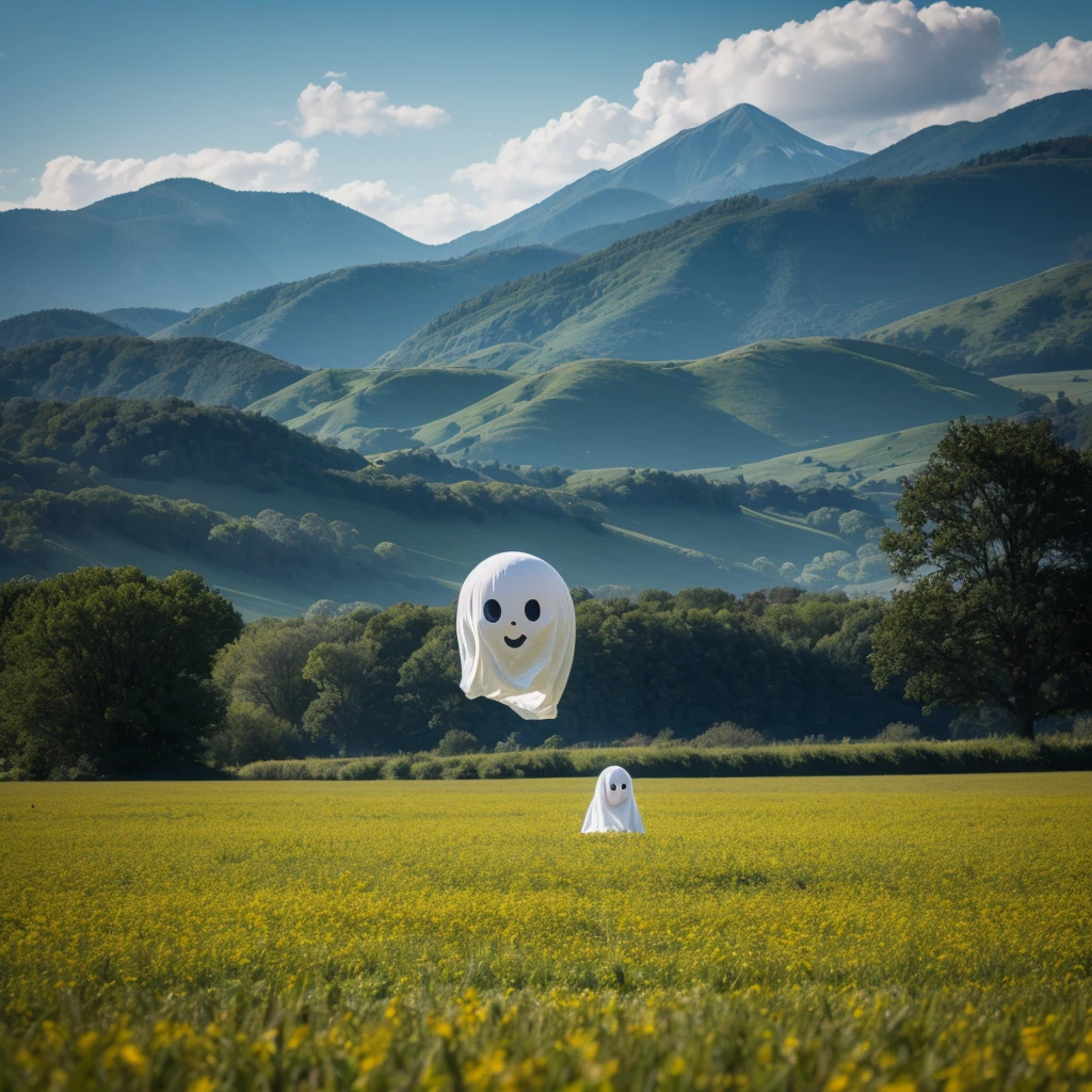 Ghost floating in the field