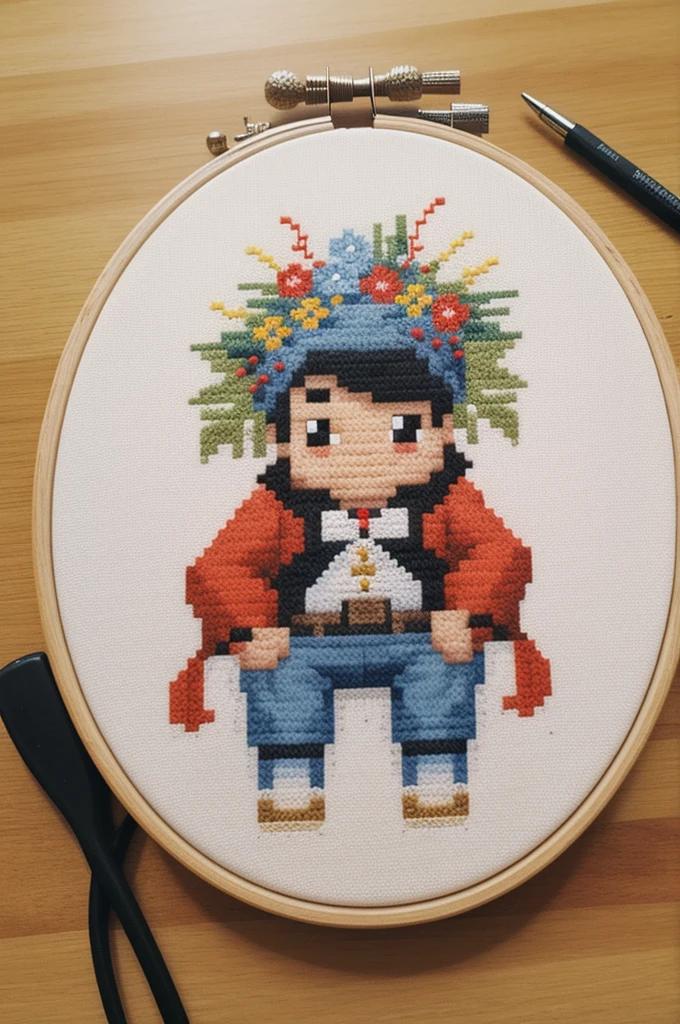 cross stitch pattern, pixelart
