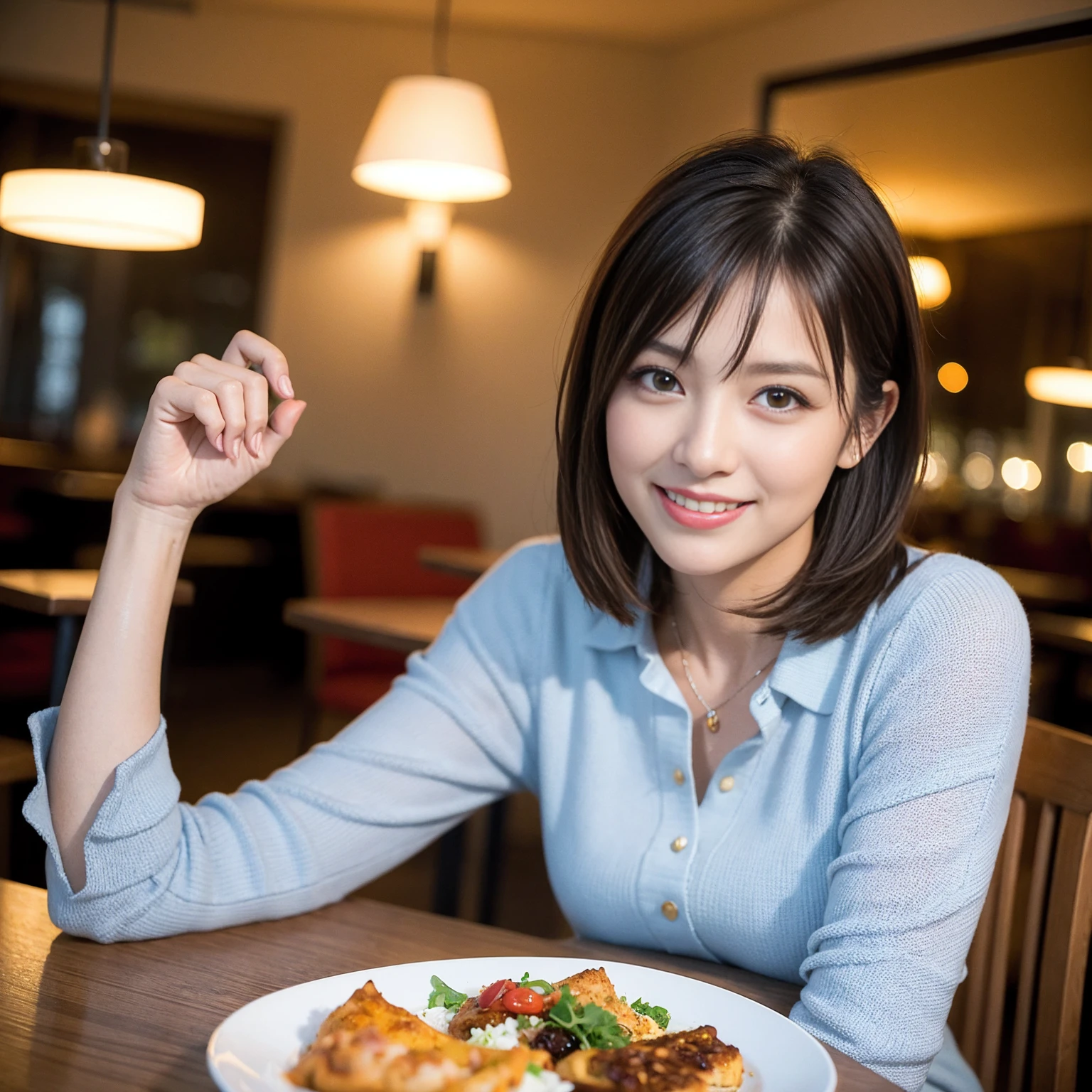 ((Highest quality、8K、masterpiece:1.3))、Yuuko Araki、slimカップル、modelカップル、(Realistic, Intricate details:1.2), full-course dinner、Wine Party、Amazing view of the sunset sky and clouds、A bright smile、The wonderfulness of smile、Bright image、The beauty of wine, Beautiful Face, blue eyes, The light shines on your face, Blushing, short hair,Bright Face、 (Age 37), 39 years old, red wine 、Appetizers、Italian food、Wine bottle、Champagne、sparkling wine、Two beauties、Brown Hair、Shortcuts、Long sleeve shirt、dress、Beautiful woman 1, (slimな顔), (The body is slim), (Brown Hair), (Shortcuts), cheeks turn a little red,Attractive beauty、restaurant, In a prominent place (From the waist up) Nova Frog Style, actress, model, Upper Body, White wine, slim, wine glass, 中央に置かれたwine glass, smile, (smile: 1.15), Beautiful fine grain, Depth f/2,saturation, High Contrast, Strong light and shadow,Moist Body:1.5、3D texture、Delicate eyes、Brown Hair、The hair is very shiny、