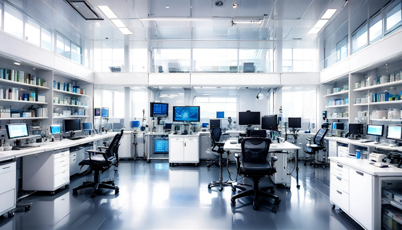 White and bright room。Future Science Lab。Institute of Science。Life Sciences。