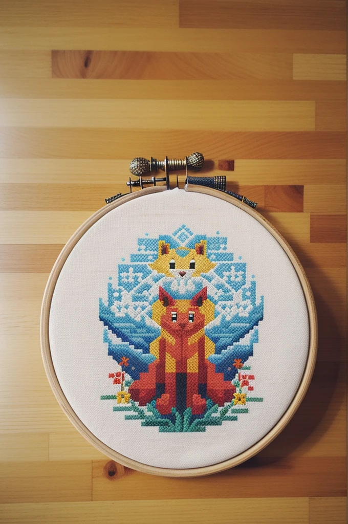cross stitch pattern, pixelart