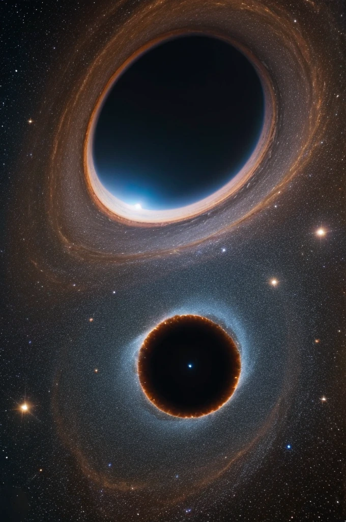 ((best quality)), ((masterpiece)), (detailed), Black holes visible from Earth。View of the sky from the ground
