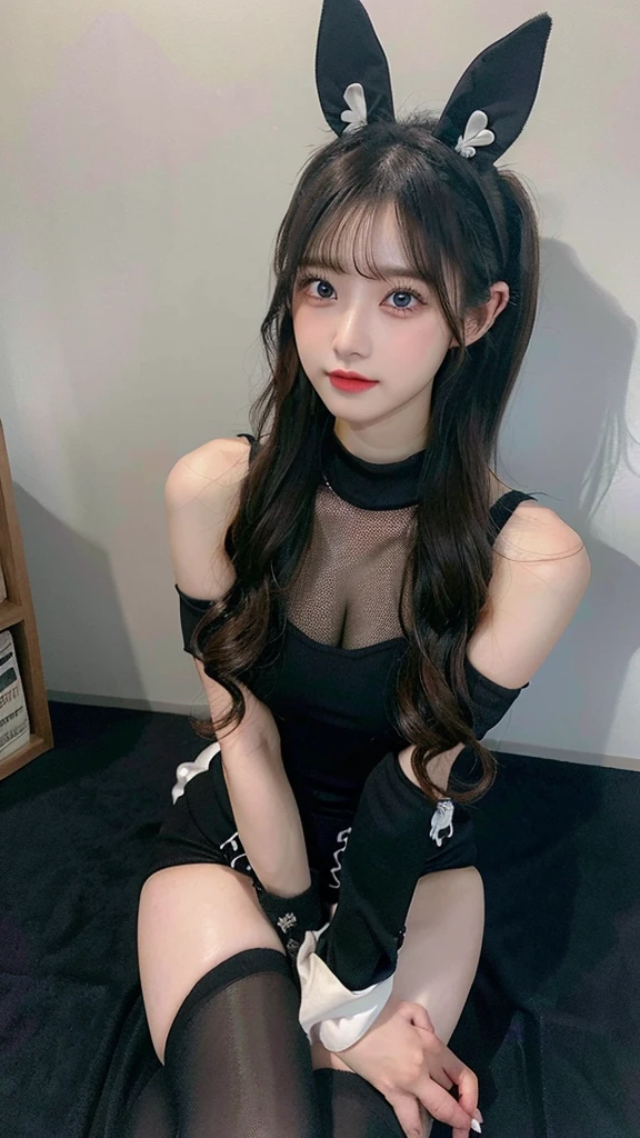 tmasterpiece：1.2，best qualtiy），hentail realism，（Real pictures，rich detail details，depth of fields），（1个Giant Breast Girl，独奏），putting makeup on，high detal，Perfect face shape，（：1.4），（dent in the skin），Thigh thick，Wide hips，Thin waist，highr，coral，Redlip，red eyes，pony tails（Kizi，Shallow tulle，Tulle transparent），（sweat leggs：1.2），（dampness），Raised sexy，Be red in the face，（shyexpression）， vests，Harnes，belly-bar，shorter pants，Hosiery，Yoga pants for，Tight skirt，skin-tight short-pants，stocklings，fishnet stockings，pyjamas，pleatedskirt，Skirt，Skirt that wraps hips，There are flowers on the clothes，Full body like，full bodyesbian