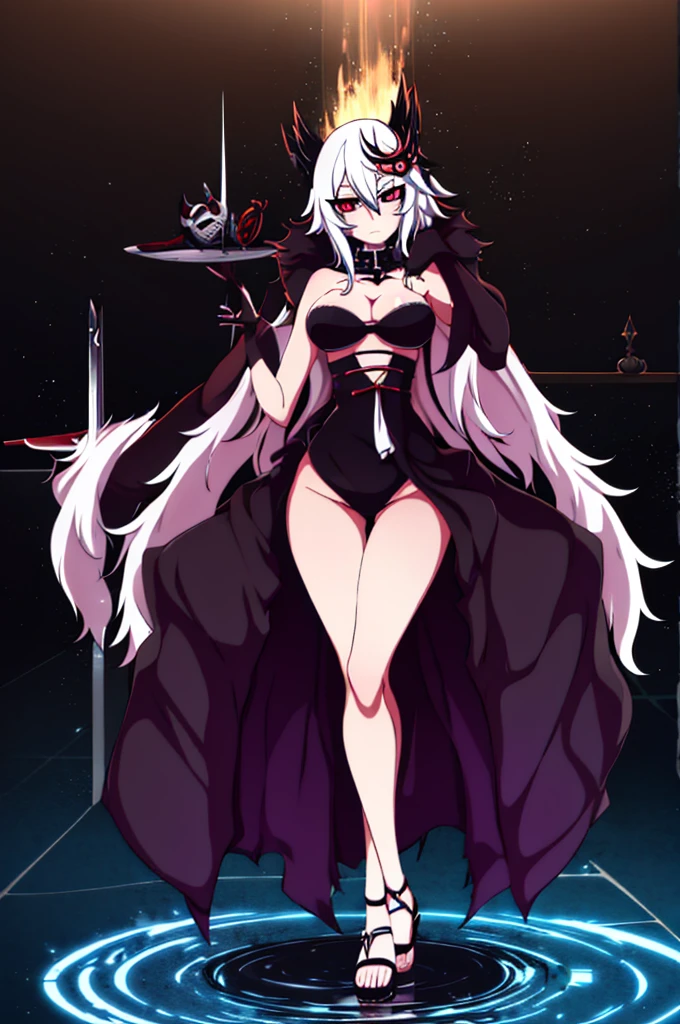 NSFW,masterpiece,Highest quality,High resolution,Very detailed,white\(no game No life\),Long Hair,Multicolored Hair,Hair between the eyes,Gradient Hair,Yellow Eyes,Small breasts,(Gothic ta),(kimono),Bare shoulders,mini skirt,Popular prostitute,(Tsundere),blush,Different world,Brothel,reception