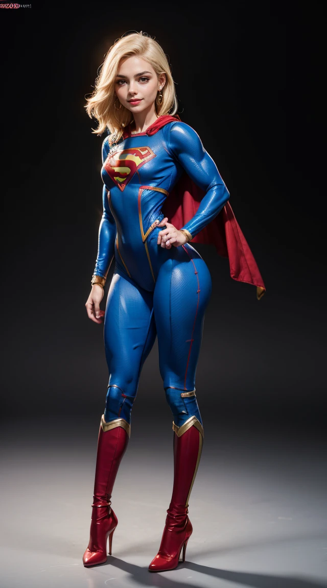 (Muscular:1.5), (thick thighs:1.4),
blonde female, supergirl, big smile,
earrings, lipstick, eyeshadow,
small breasts,
(full body suit, bodysuit:1.5),
looking at viewer, three quarter view,
flying, in midair, rim lighting, two tone lighting, dim lighting, bokeh, detailed skin, detailed eyes