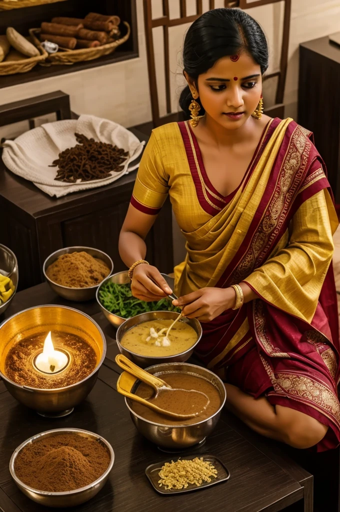 পকুরের পাড়ে গর্ত করে মাছ ধরার দৃশ্য
