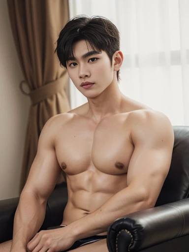 y and muscular, Plump, มั่นใจ อวดดี ยิ้มเล็กน้อย ไม่เป็นทางการ manที่เป็นมิตร ยิ้มแย้มแจ่มใส กระพริบตา ผิวเรียบเนียน หญิงสาว แปลก แข็งแรง ชาวฮิสแปนิก, Look alluring on camera, shake, man , Wearing white satin lingerie, It has a beautiful white border on the top. And there are no letters or branding., Beautiful underwear, Short, well-groomed hair, side bang, Sit in a comfortable chair., Young Korean man, 25 years old, model, cute, white skin, Beautiful, slender muscles, perfect body